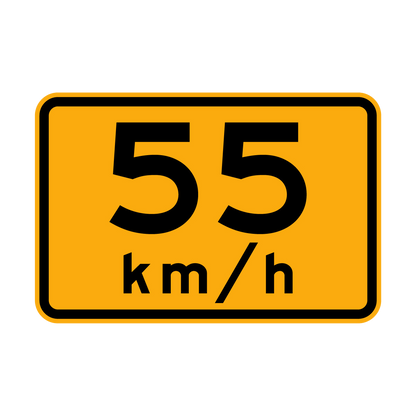 Warning: ...Km/H Sign