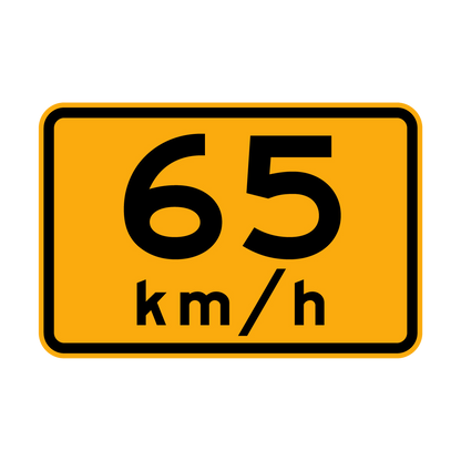 Warning: ...Km/H Sign