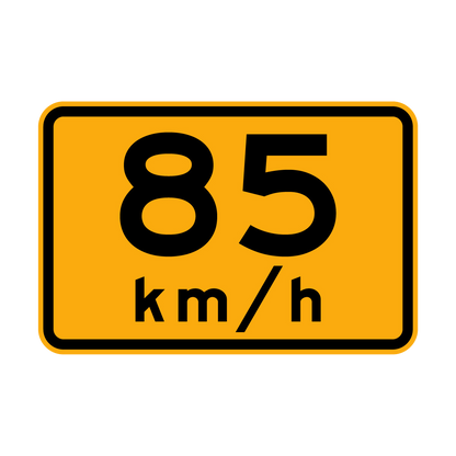 Warning: ...Km/H Sign