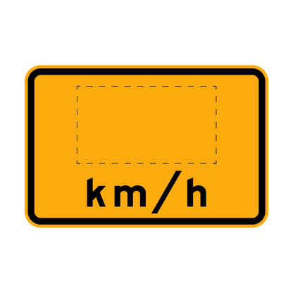 Warning: ...Km/H Sign