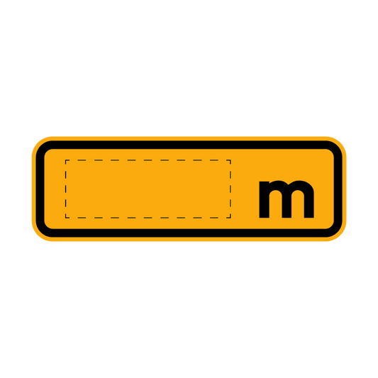 Warning: ...M Distance Sign