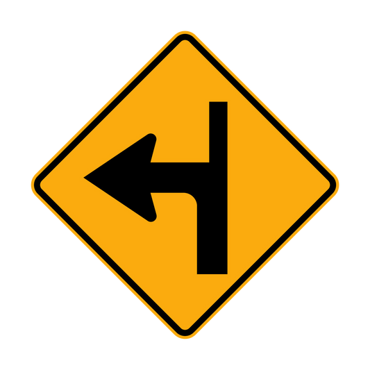 Warning: Modified Intersection Left & Right Sign