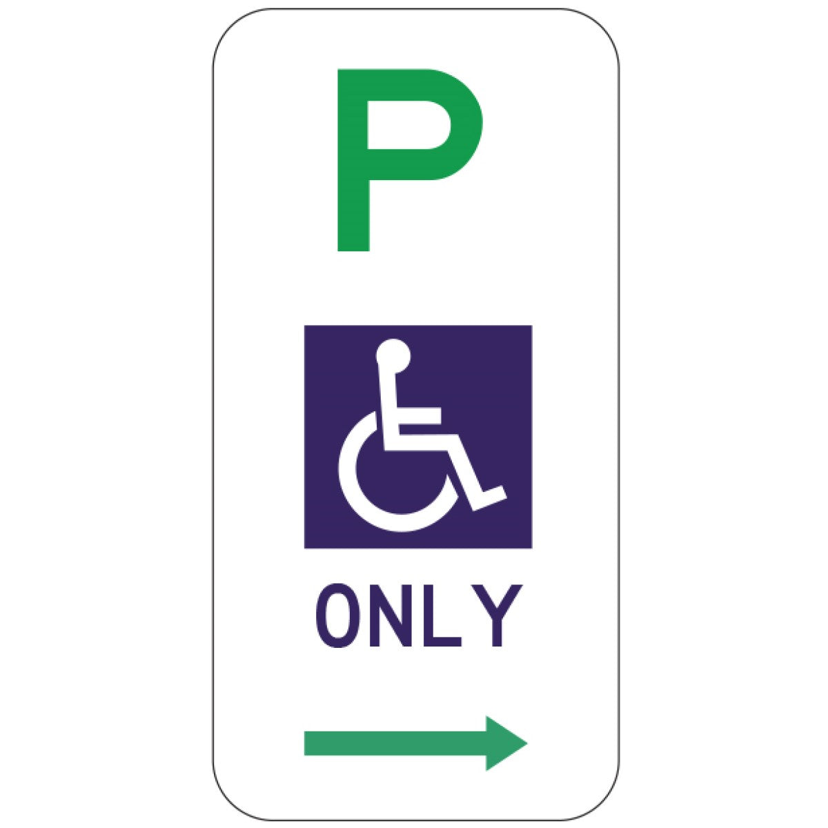 Disabled Parking Only Right