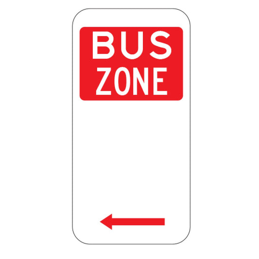 Bus Zone Sign Left