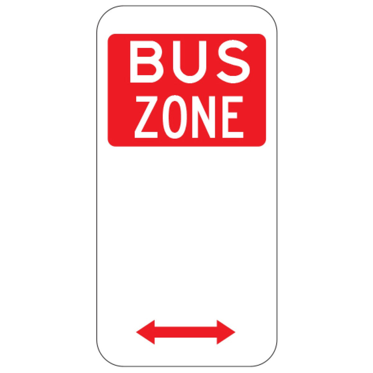Bus Zone Sign L&R