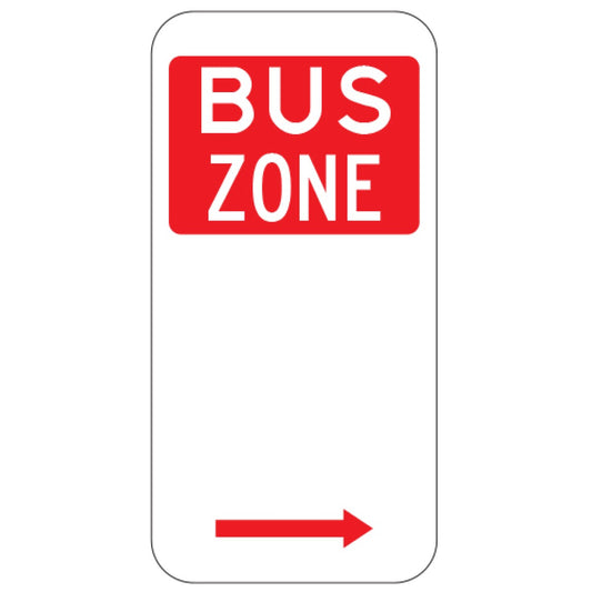 Bus Zone Sign Right