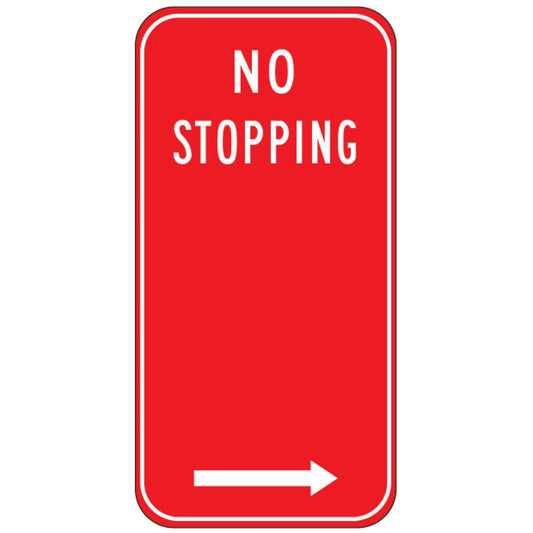 No Stopping Sign Right