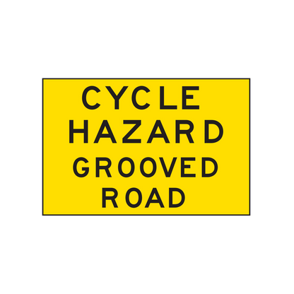 Warning: Cyclist Hazard - Grooved Road Sign