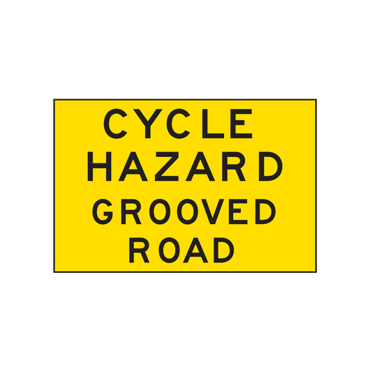 Warning: Cyclist Hazard - Grooved Road Sign