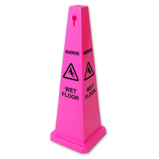 Warning Wet Floor Cone - Pink