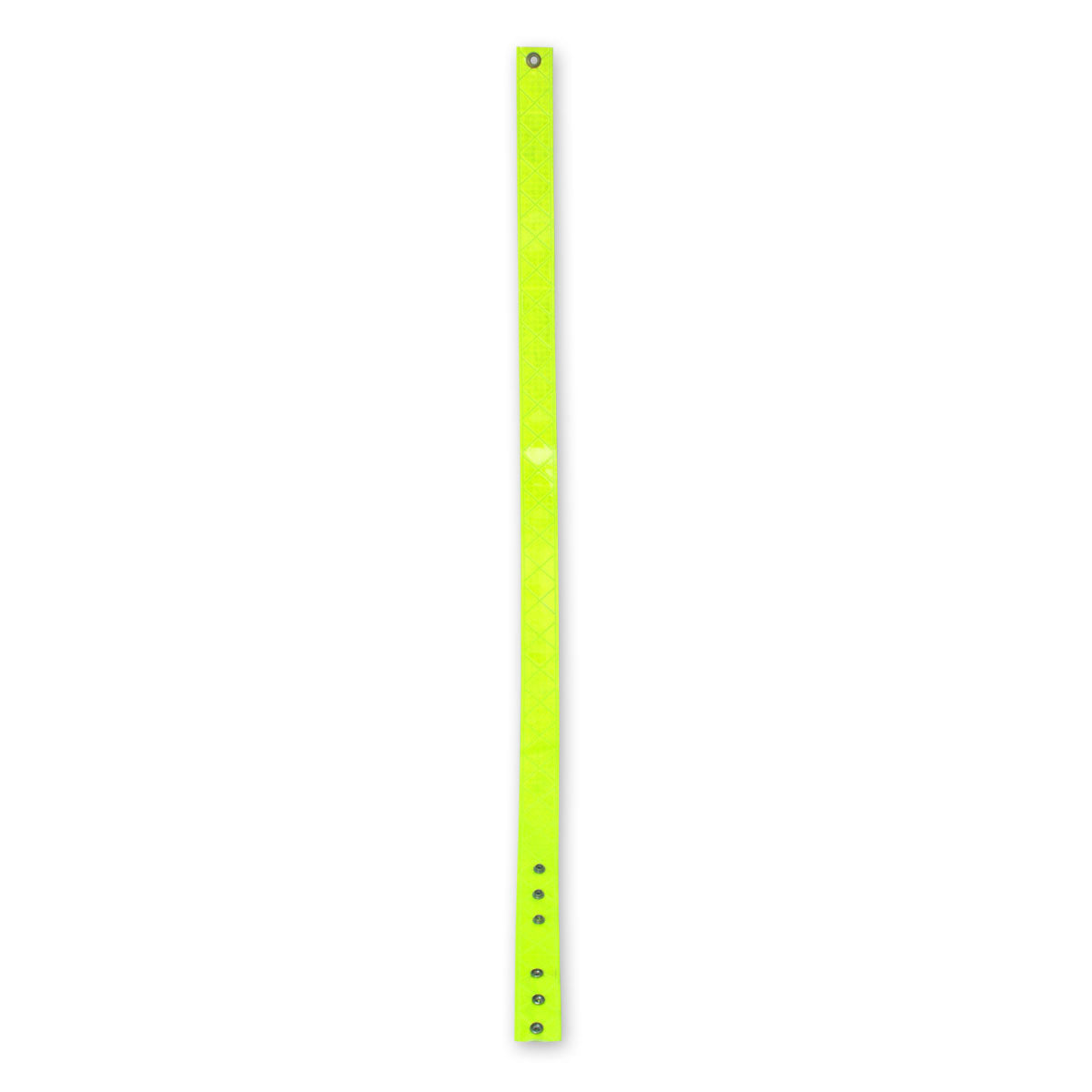 Fluro Lime Streamer 1375X50mm With 3 Press Studs & 1 Eyelet
