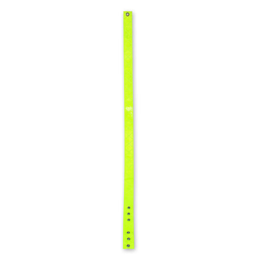 Fluro Lime Streamer 1375X50mm With 3 Press Studs & 1 Eyelet