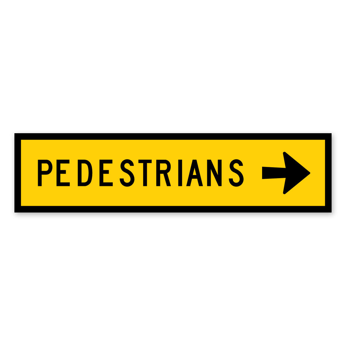 Warning: Pedestrians Left & Right Sign