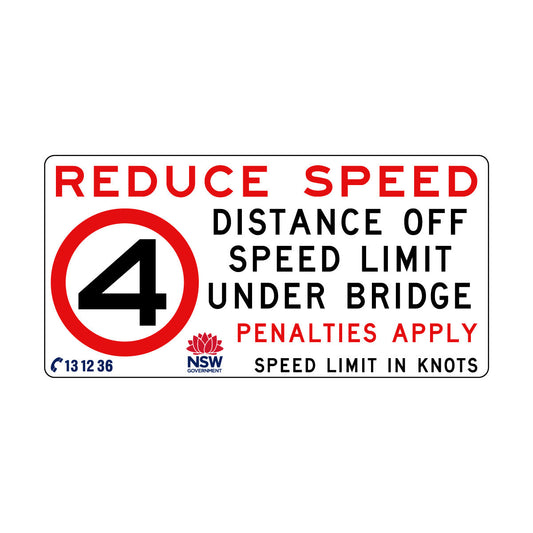 Reduce Speed Distance Off Speed Limit Under Bridge 4 Knots