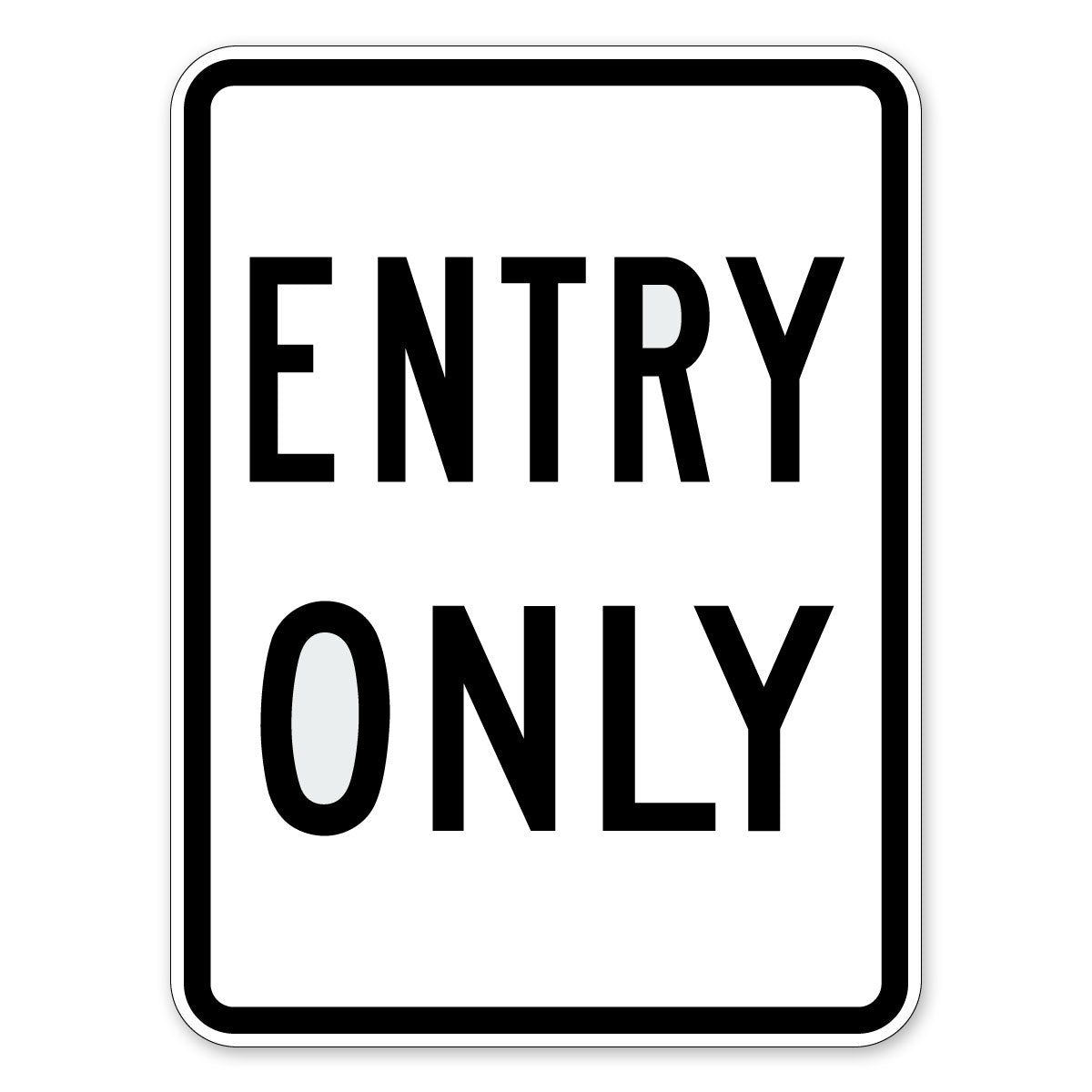 Entry Only Sign Blue Entry Only Sign – HIVIS