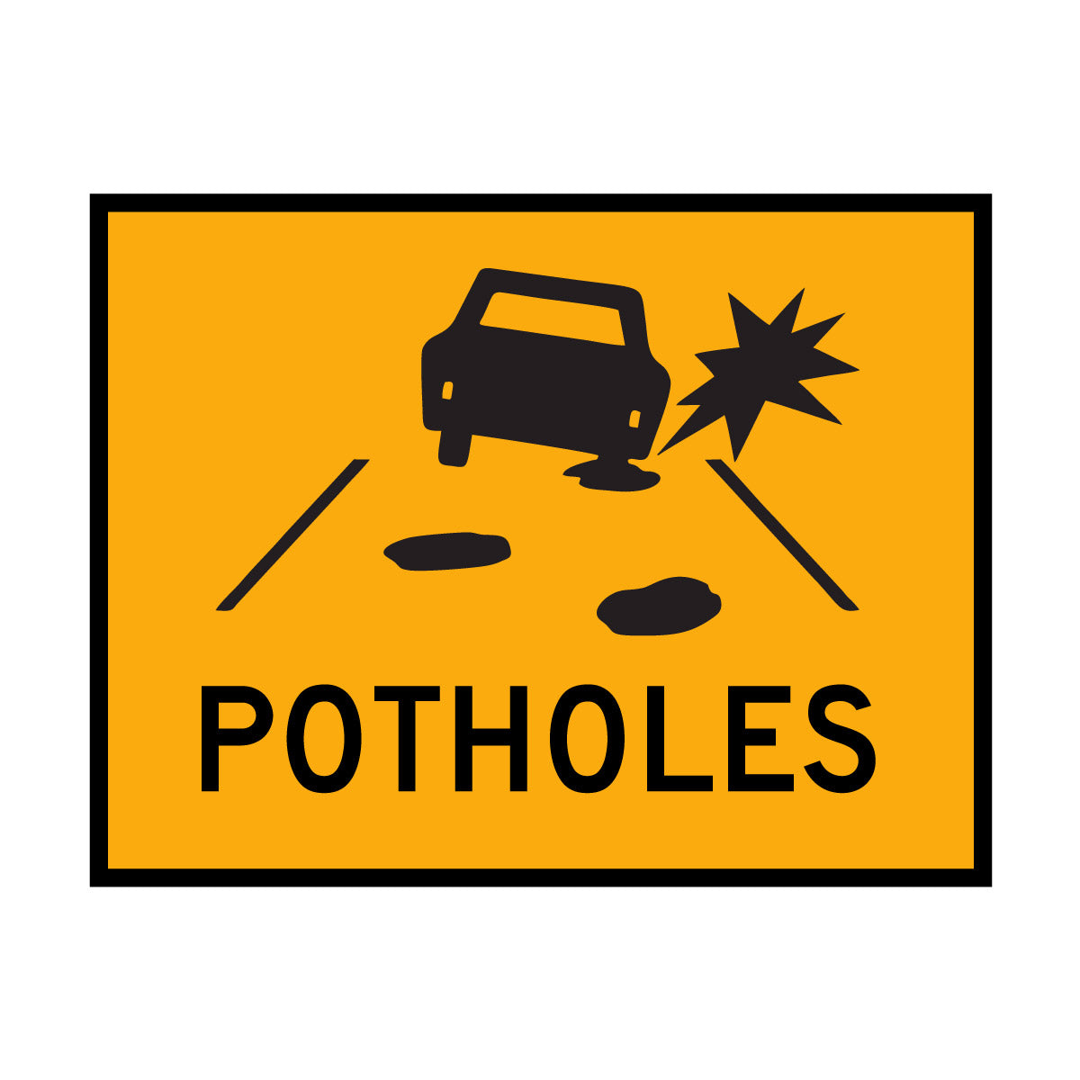 Pothole Road Sign