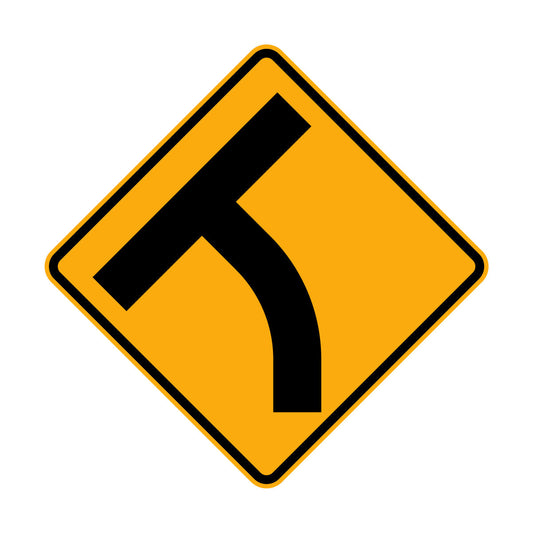 Warning: Intersection Curved Approach Sign
