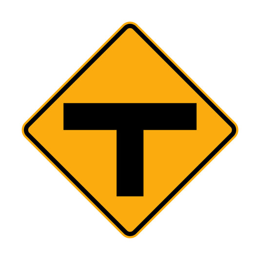 Warning: T Junction Sign