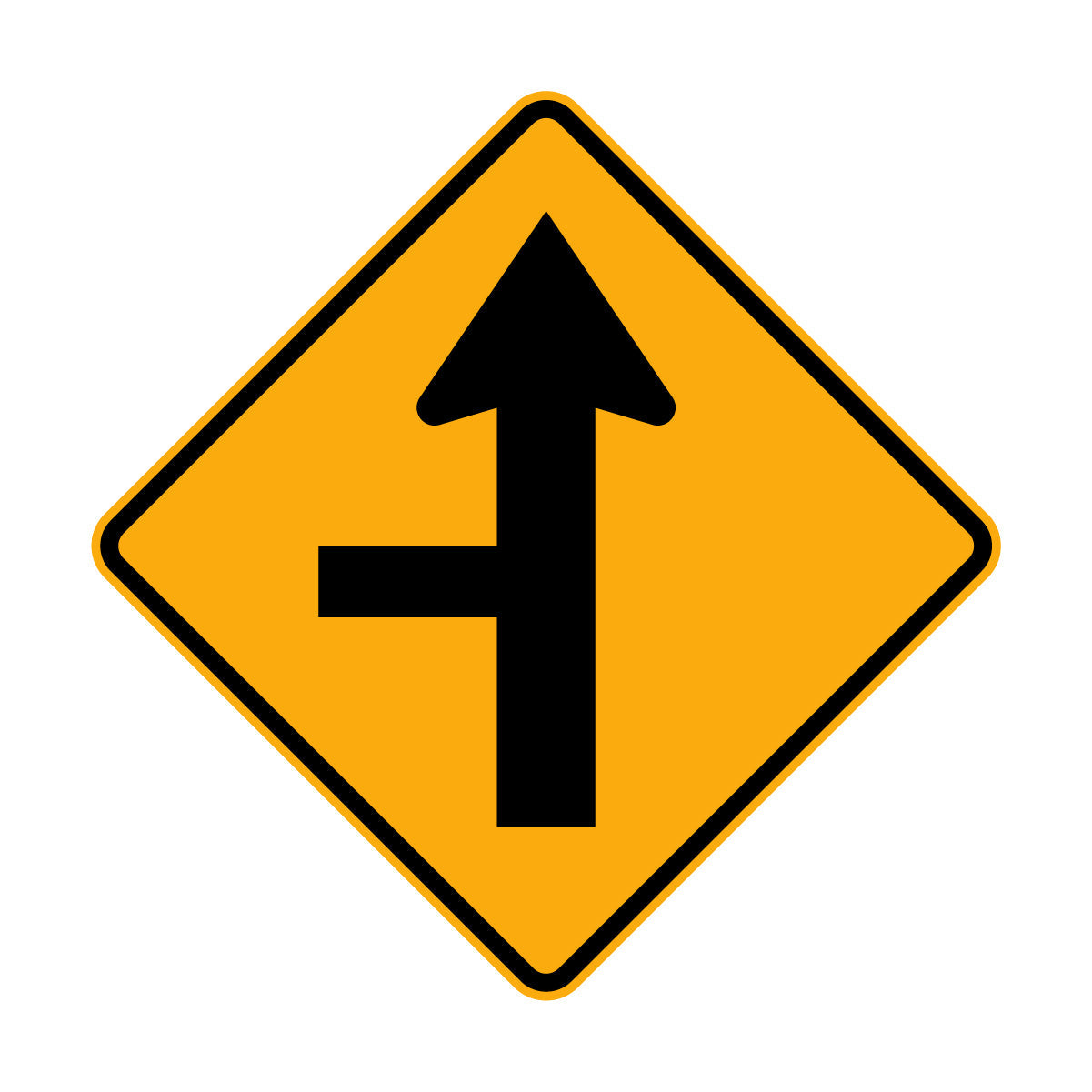 Warning: Side Road Intersection Sign