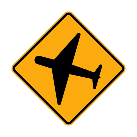 Warning: Low Flying Aircraft Sign