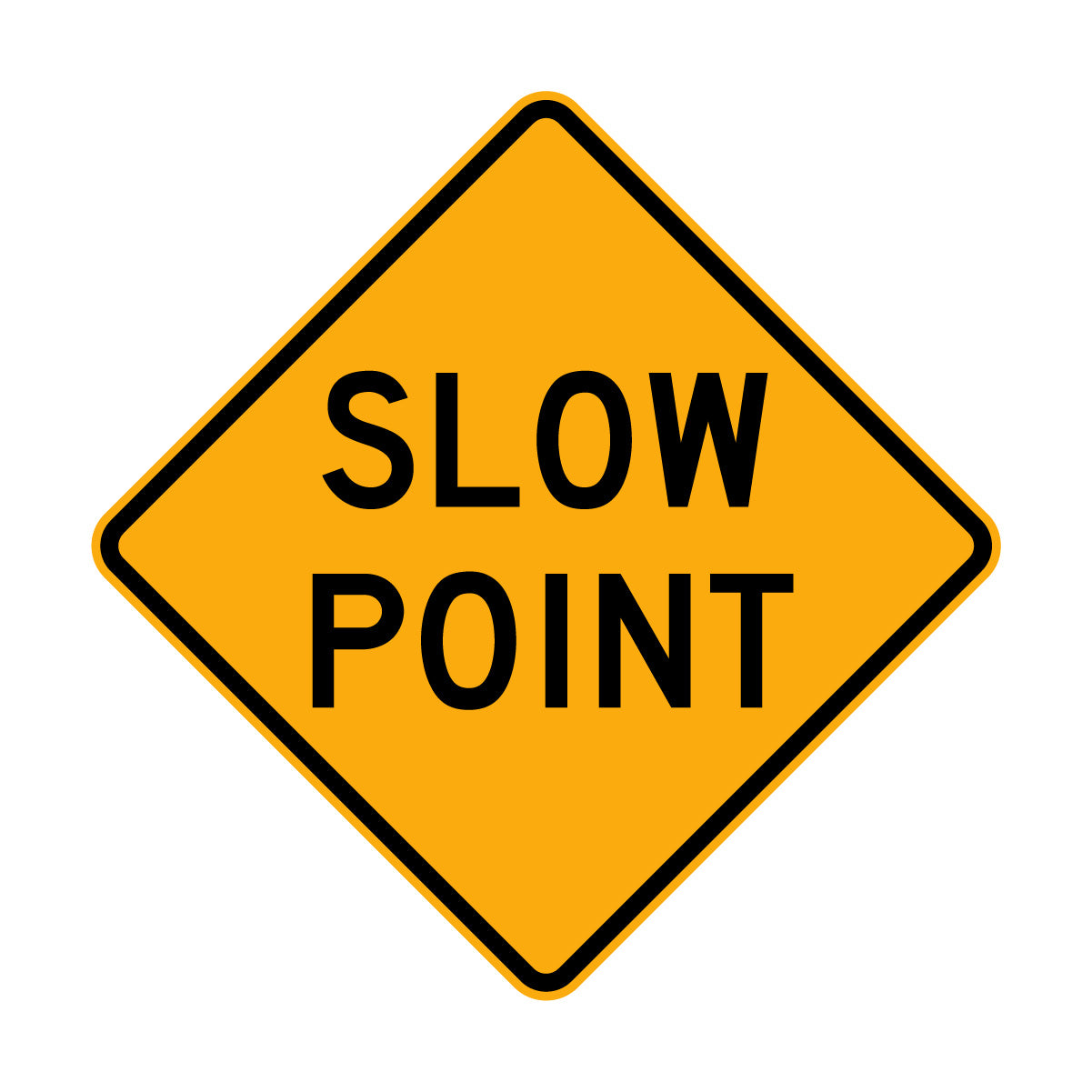 Warning: Slow Point Sign