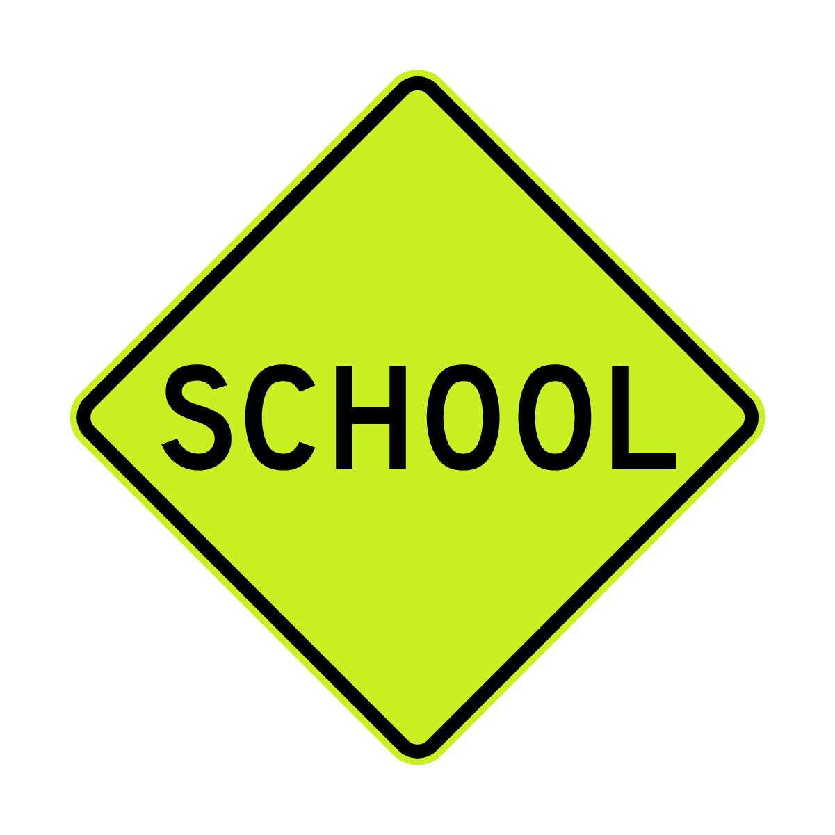 Warning: School Ahead Sign