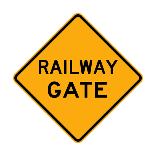 Warning: Railway Gate Sign
