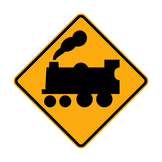 Warning: Trains Sign