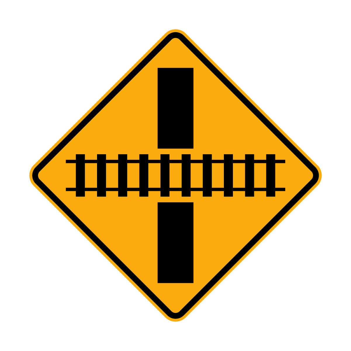 Warning: Railtrack Crossing Sign – HIVIS