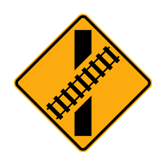 Warning: Railtrack Crossing Sign