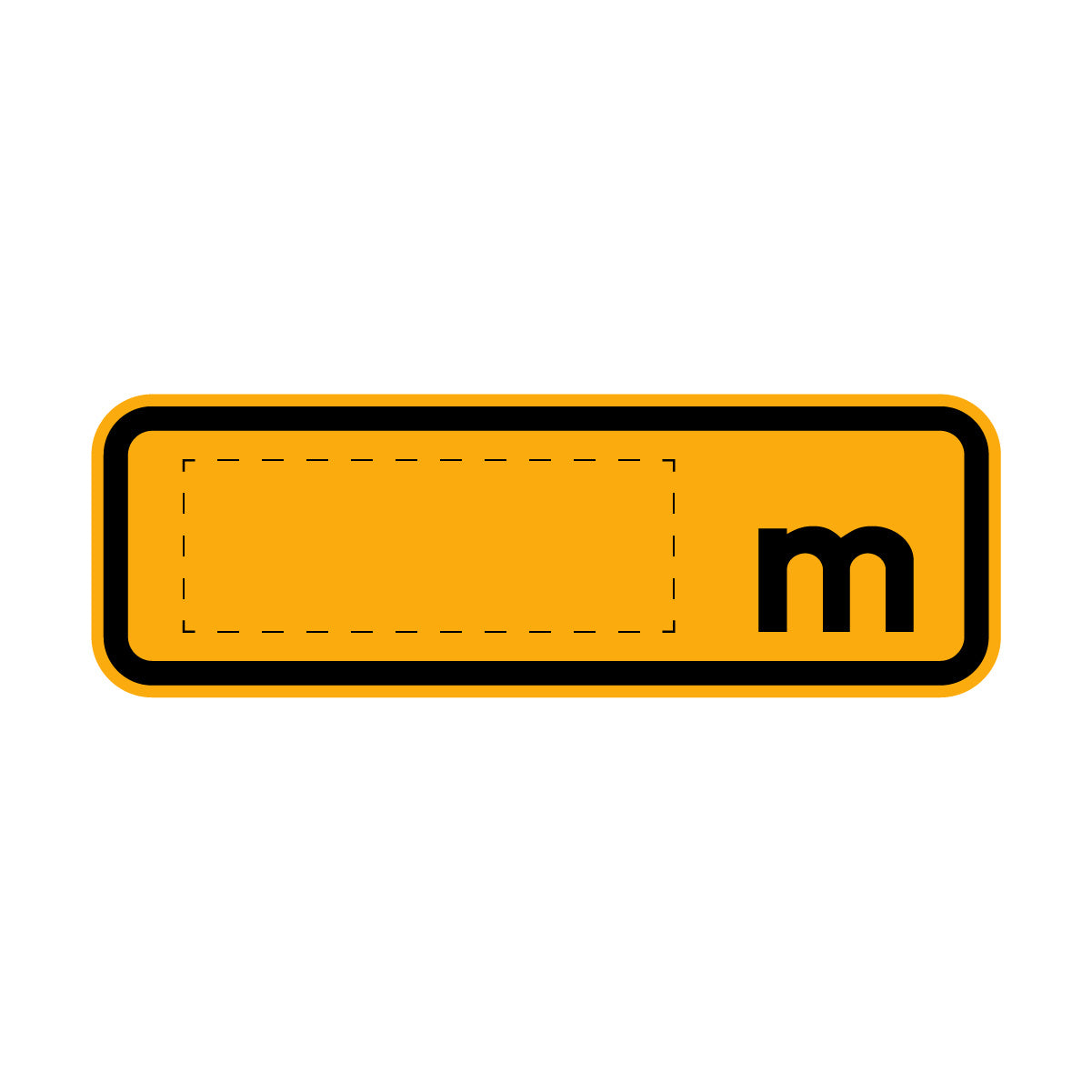 Warning: ...M Distance Sign