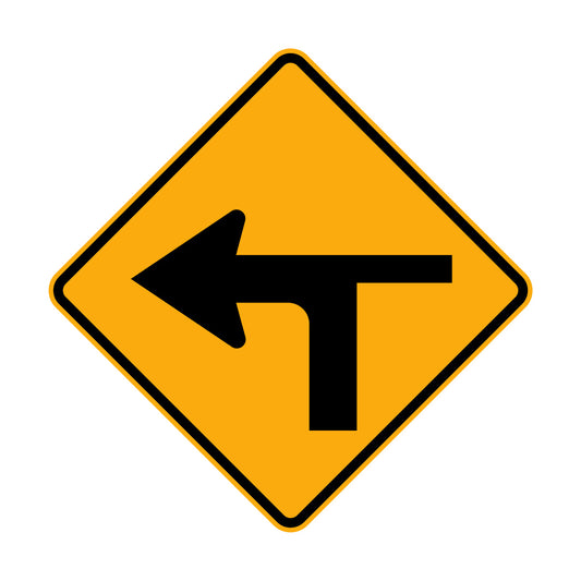 Warning: Modified Intersection Left & Right Sign
