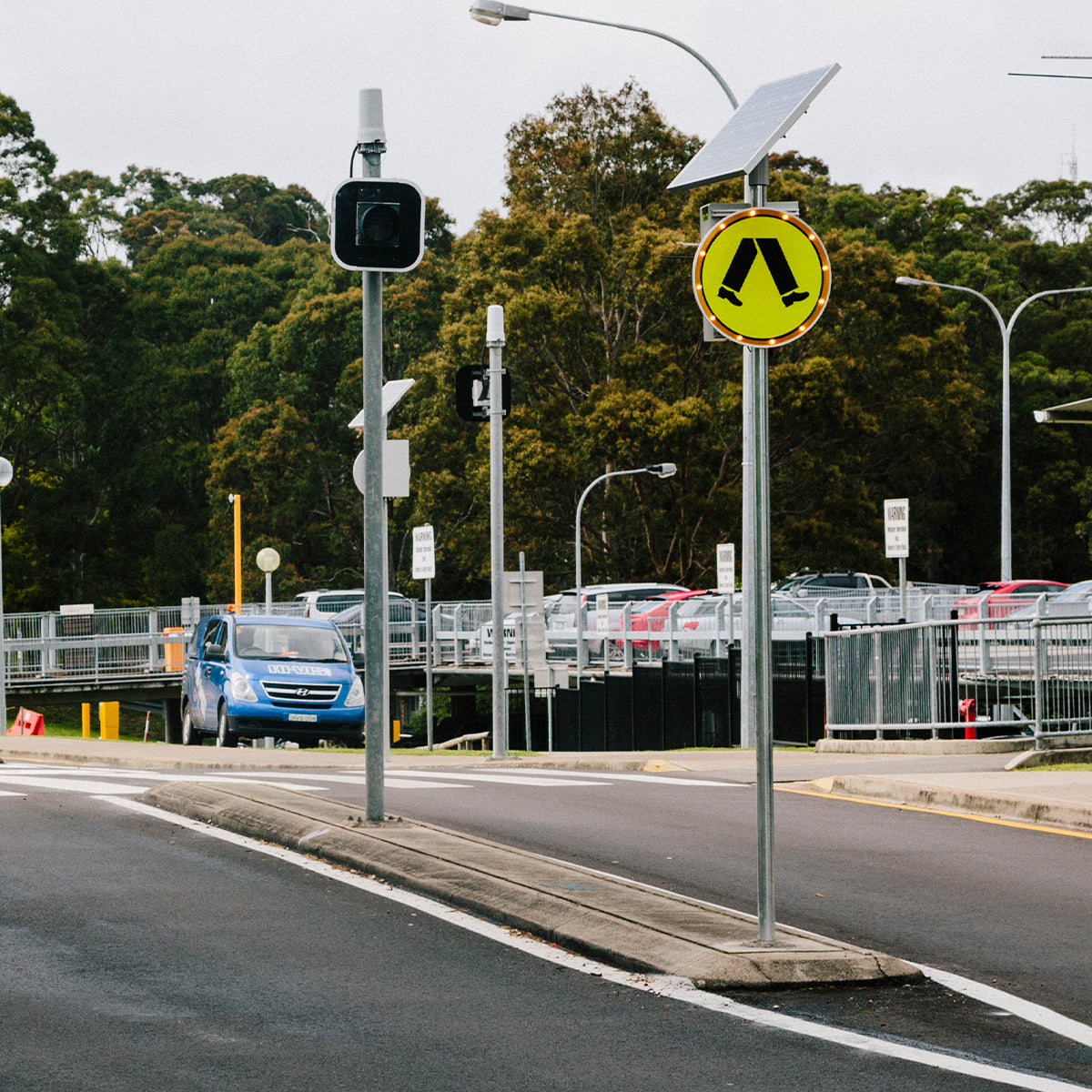 Flashing Pedestrian Crossing Signs