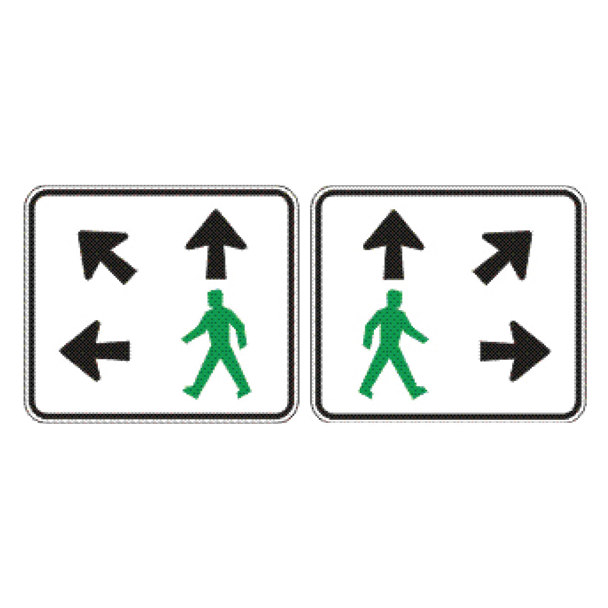 Pedestrian Crossing Sign - Diagonal
