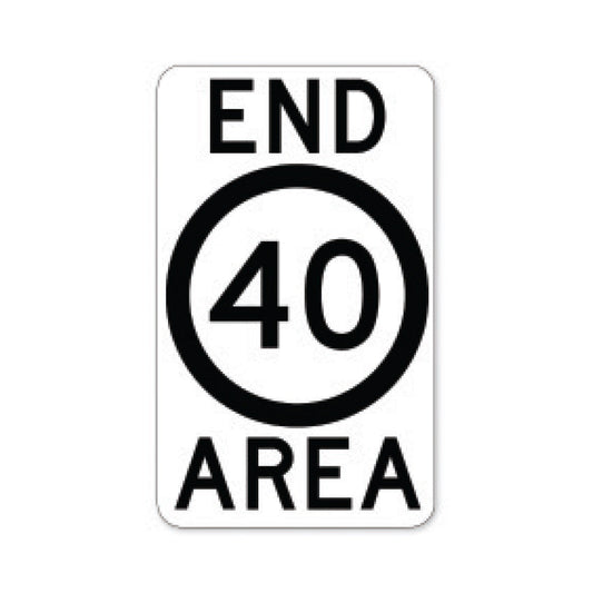 End 40 Area Sign