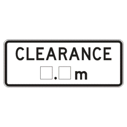 Clearance ..m Sign