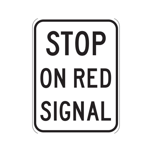 Stop On Red Signal Sign