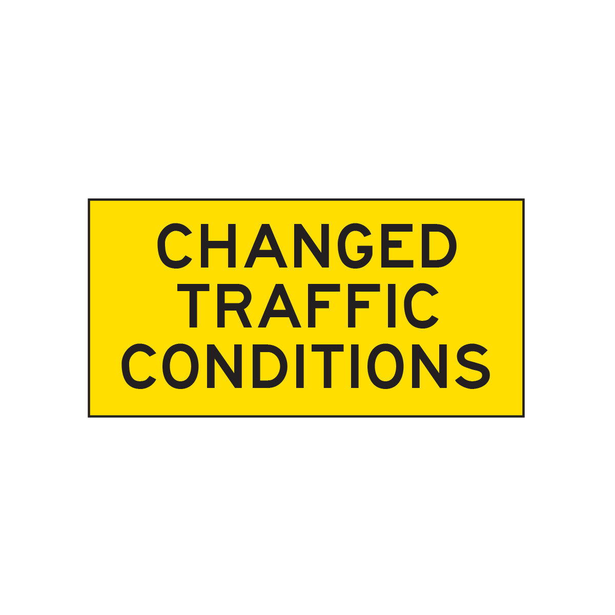 Warning: Changed Traffic Conditions Sign
