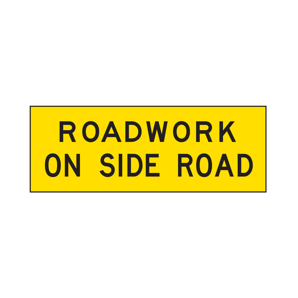 Warning: Roadwork On Side Road Sign