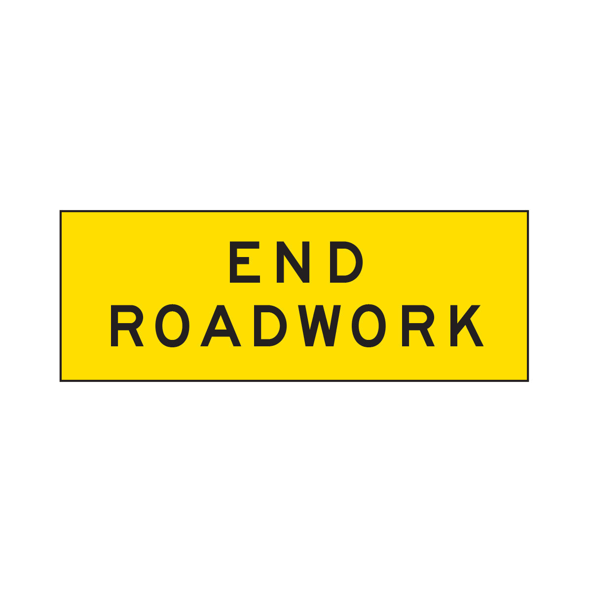 Warning: End Roadwork Sign
