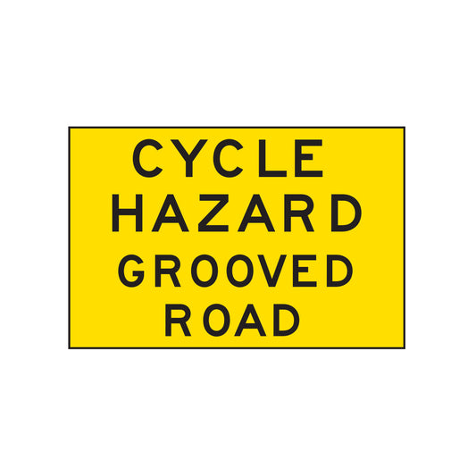 Warning: Cyclist Hazard - Grooved Road Sign