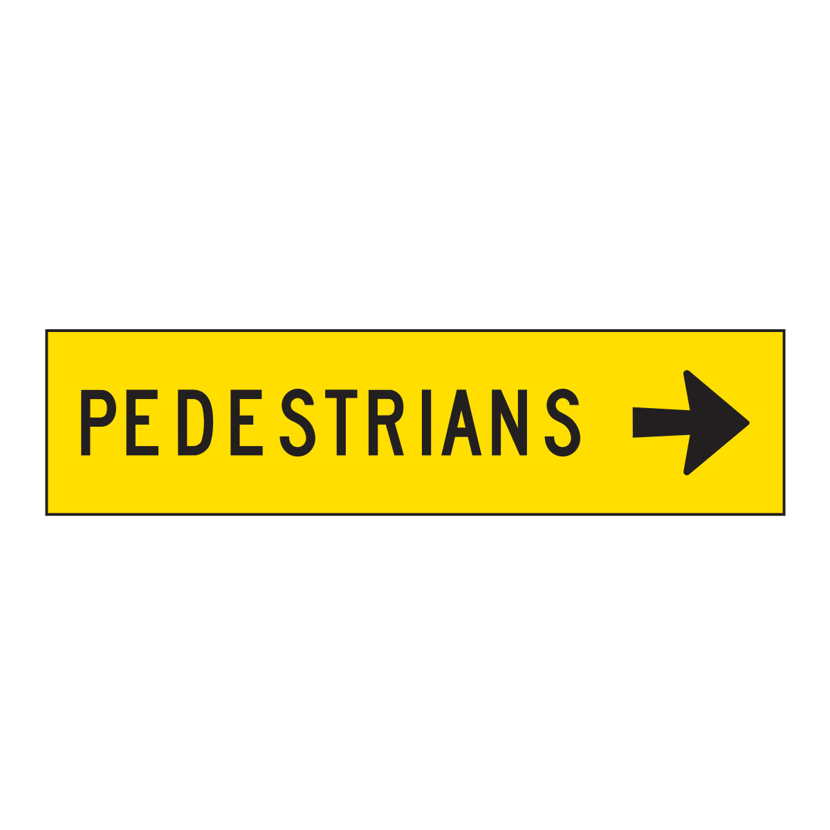 Warning: Pedestrians Right Sign