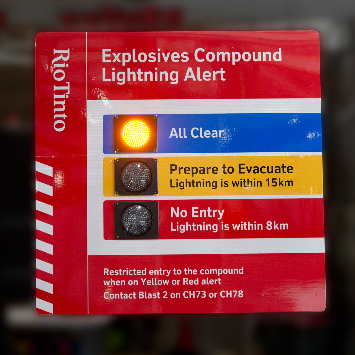 Trigger Action Response Plan Sign Examples TARP (Trigger Action Response Plan) LED Sign
