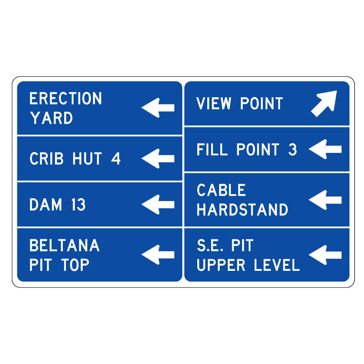 Underracking Signage Underground General Signage - Mining
