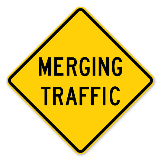 Warning: Merging Traffic Sign